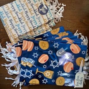 American Greetings Blue and Gold Gift Wrap Party Supplies